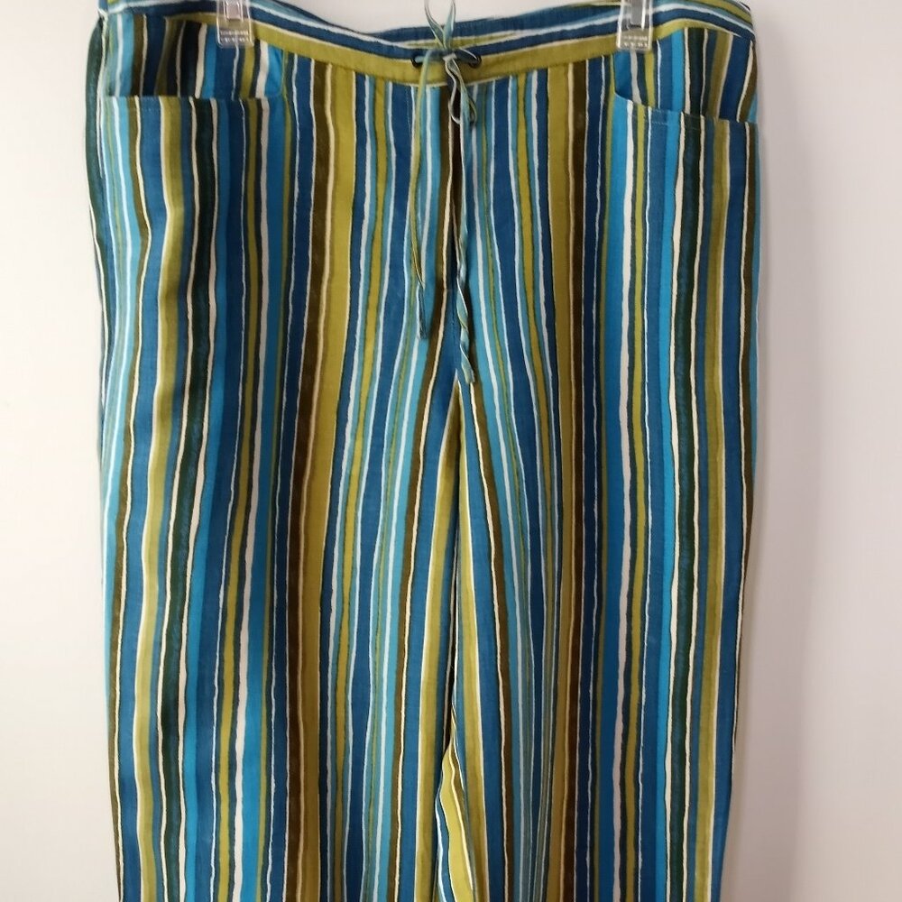 Liz Claiborne First Issue Wide Linen Pant Size 14 EUC
